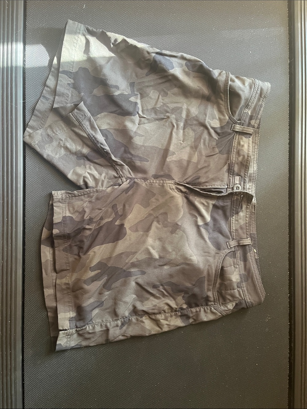Prana Women's Camo Cargo Shorts - Olive and Gray